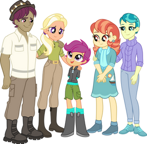 [COM] Scootaloo's family in EQG form