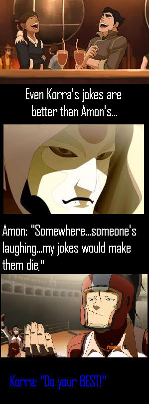 Korra VS Amon - Jokes - TLOK Poster
