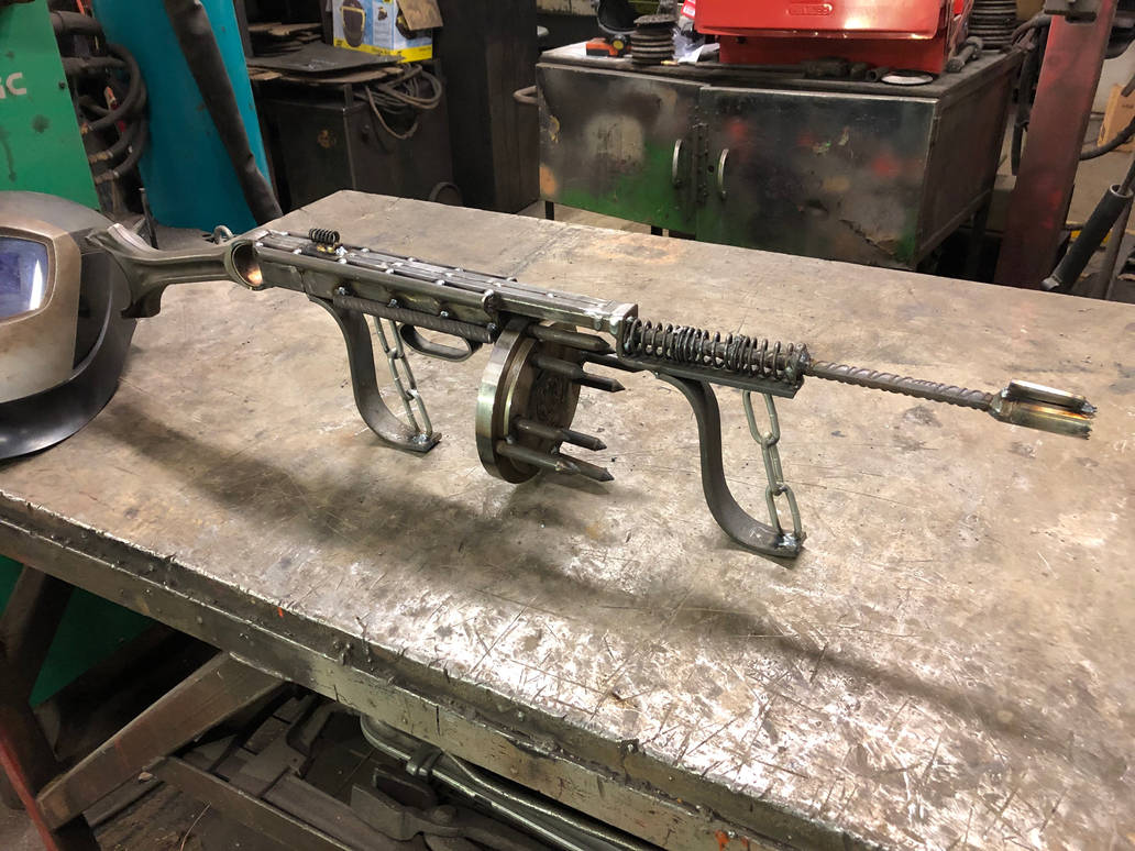 Scrap metal Tommy gun by northwestwelder on DeviantArt
