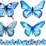 Free Blue Butterflies Png