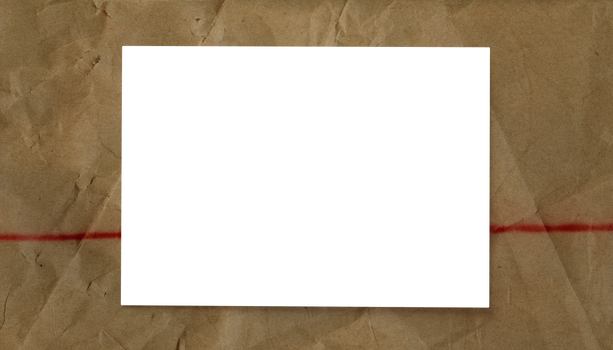 Flat Card Mockup - Packing Paper Background