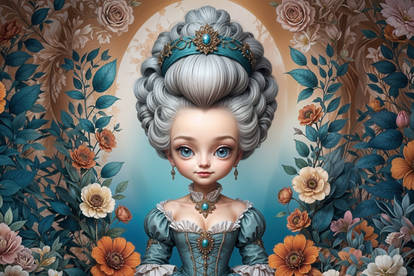 Cute Marie Antionette Illustration