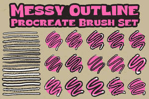 Procreate Messy Outlines Brush Set
