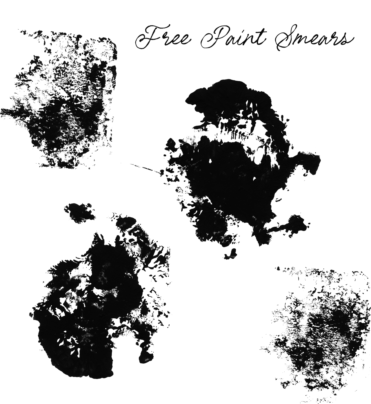 Free Realistic Paint Smears Png Clipart Pack
