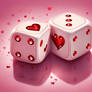 Heart shaped dice - ai generated art with Dreamup