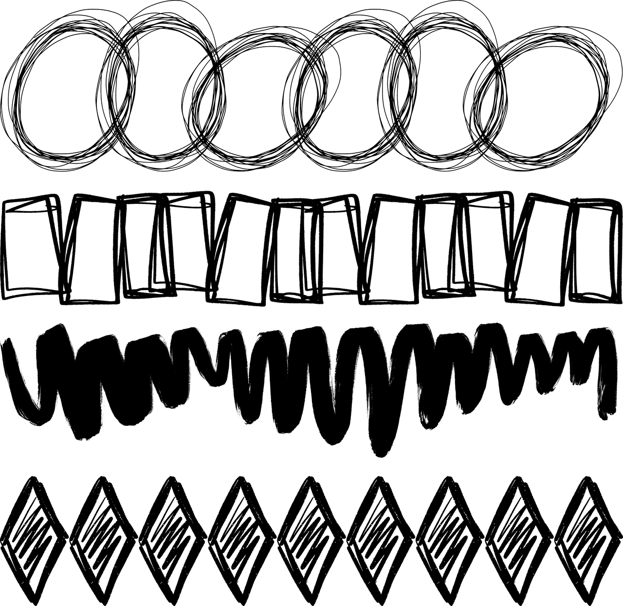 Hand Drawn Lines Or Borders Png Clipart