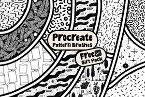 Free Procreate Pattern Brush Set