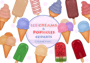 Ice Creams and Popsicles Clipart