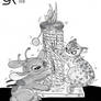 InkTober 2022_Day 18_Scrape_Stitch