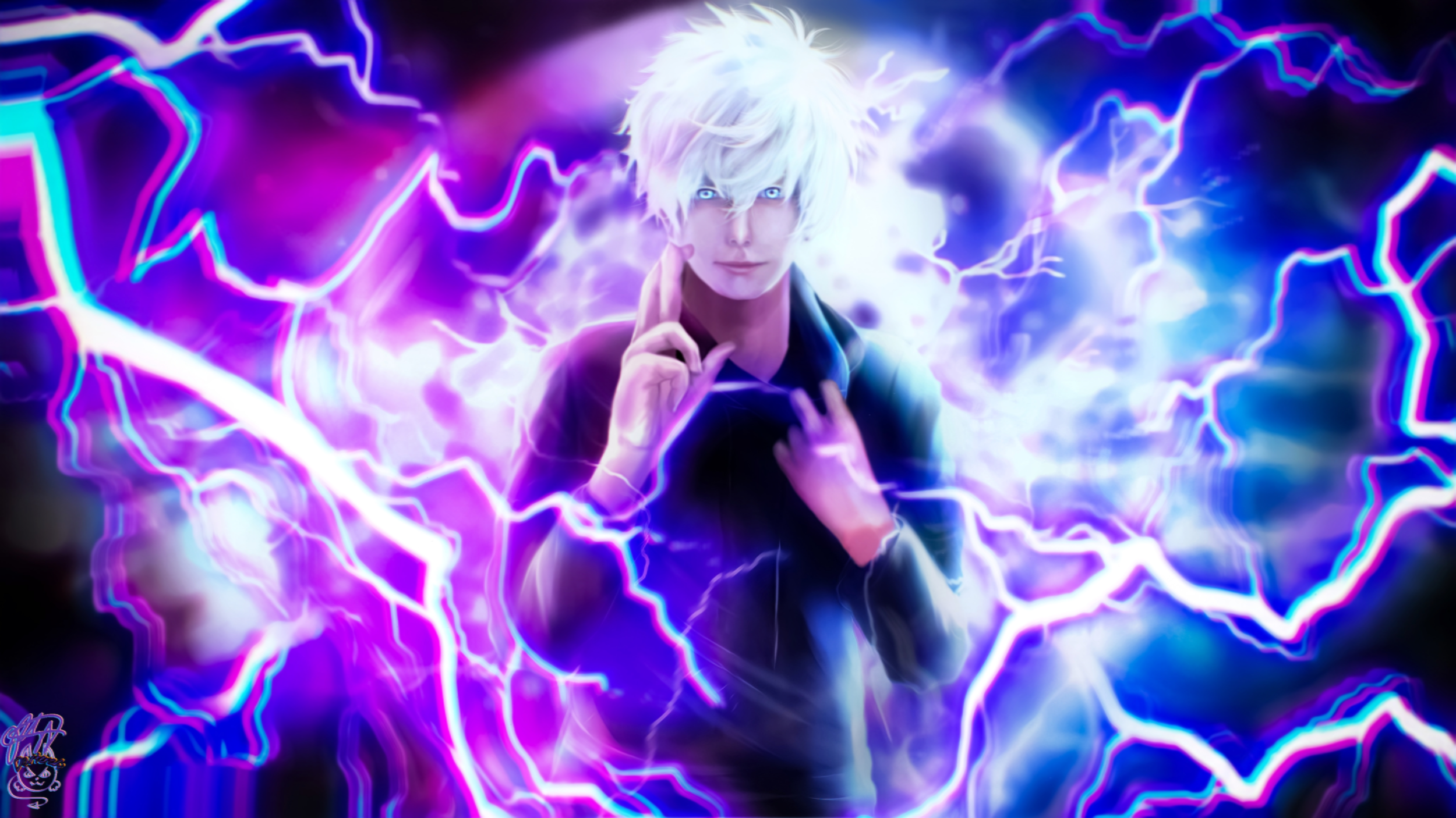 Jujutsu kaisen Satoru Gojo {speed art photosho} by abdelali10 on DeviantArt