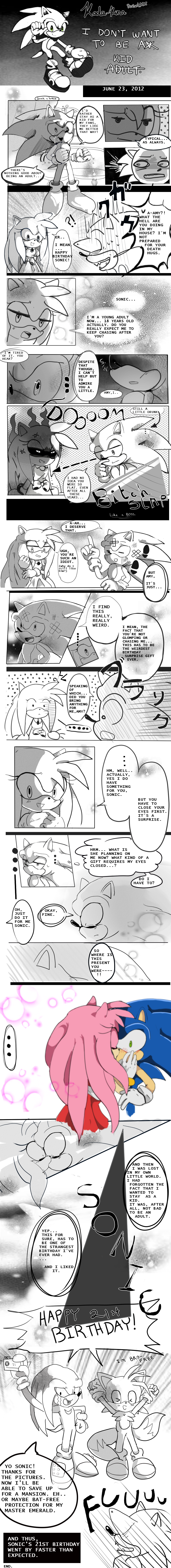 Sonic's 21st Birthday present... is a kiss?