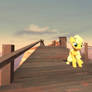 Applejack on bridge 2