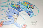 Sonic and Rainbow Dash Race 