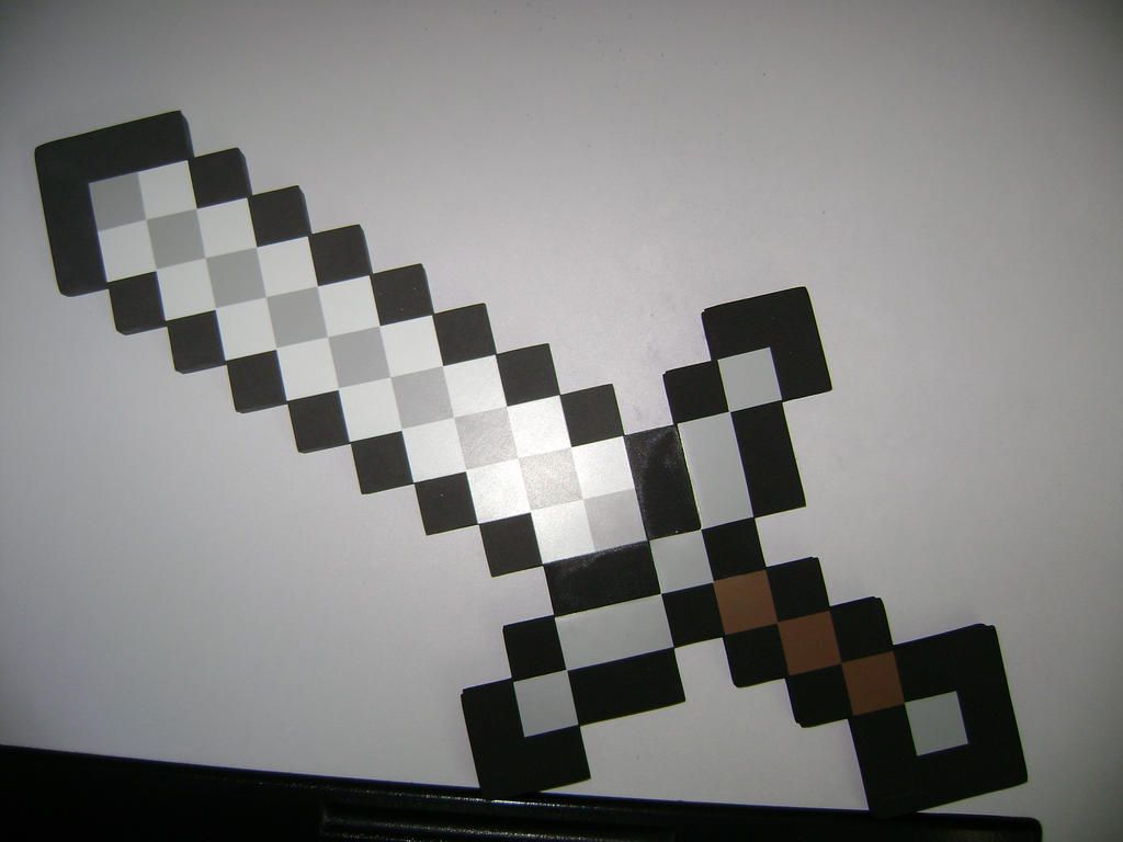 Minecraft iron sword by Robot001 on DeviantArt