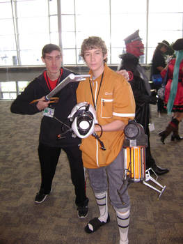 Male Chell cosplay
