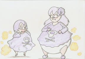 Koffing and Weezing loli girls