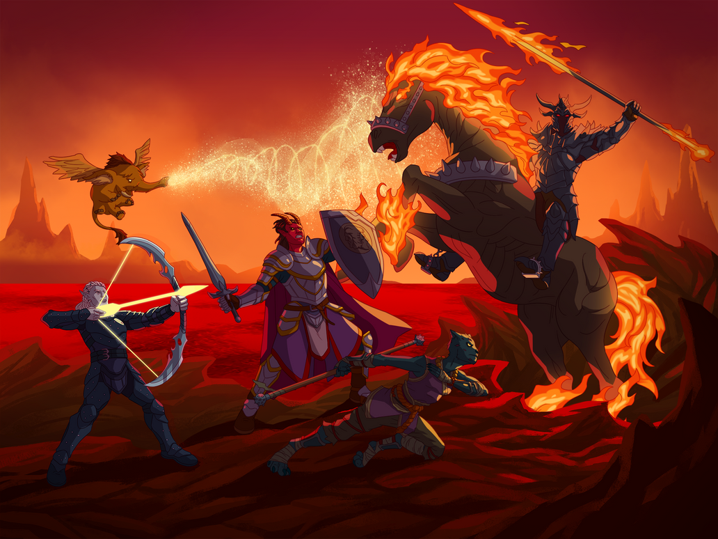 Descent Into Avernus art commission by wildcard24 on DeviantArt