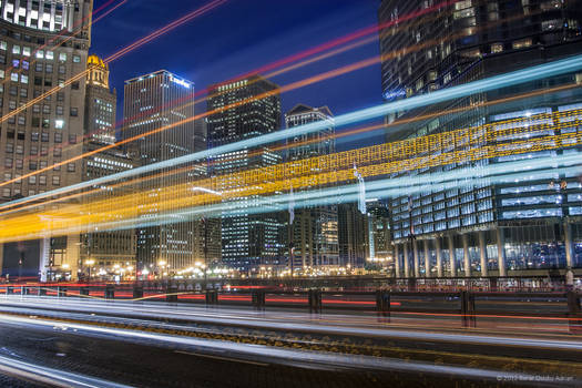 Chicago night traffic