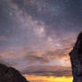 Clouds and stars in the Alps