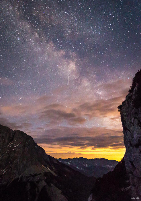 Clouds and stars in the Alps by BerarAdrian