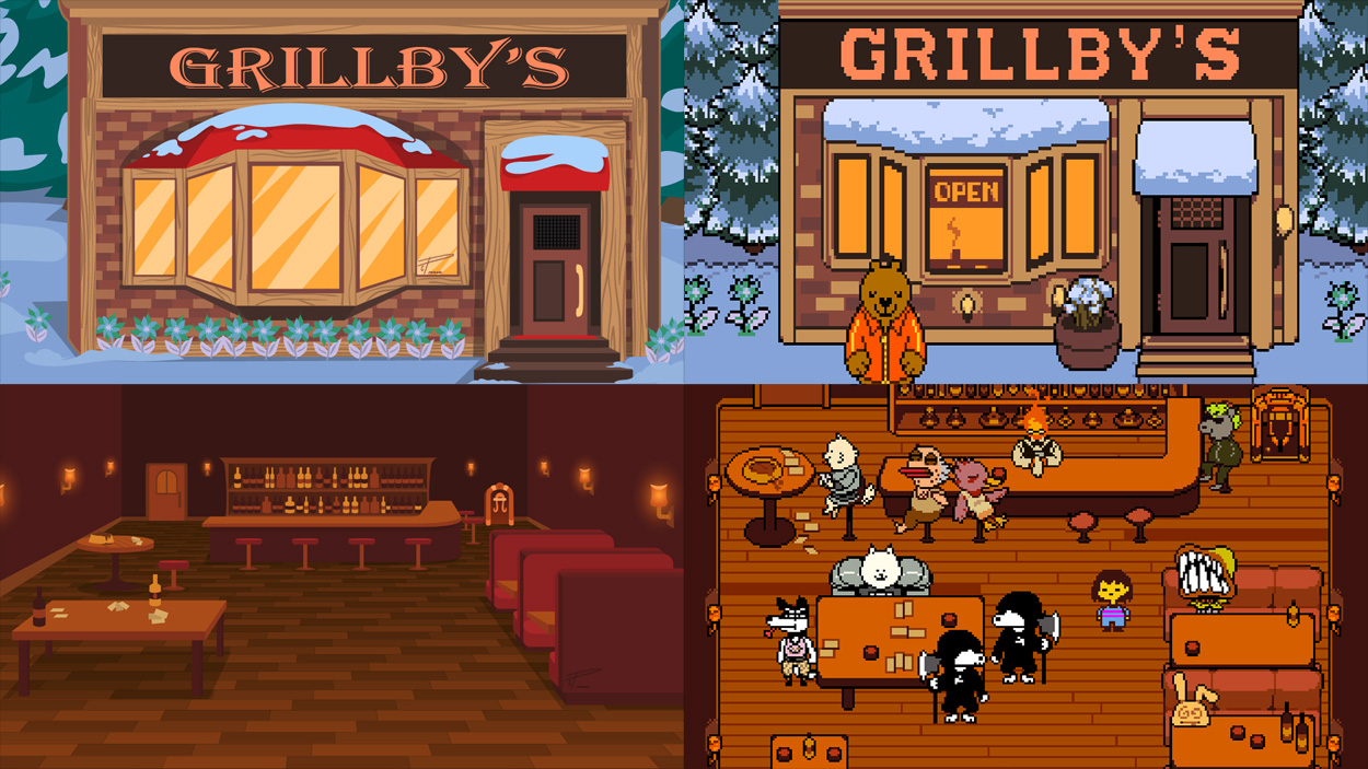 Grillby's Background Development