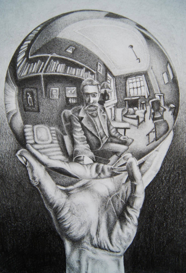 M C Escher Hand With Reflecting Sphere By Borcolor On Deviantart