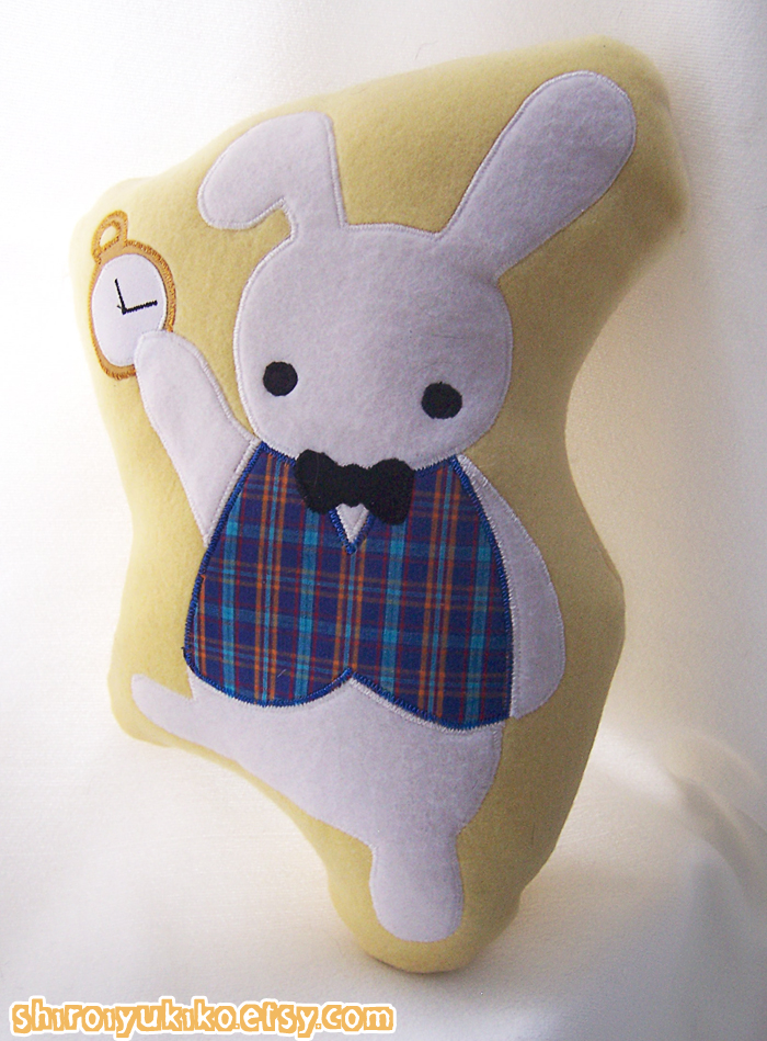 White Rabbit Flat Doll