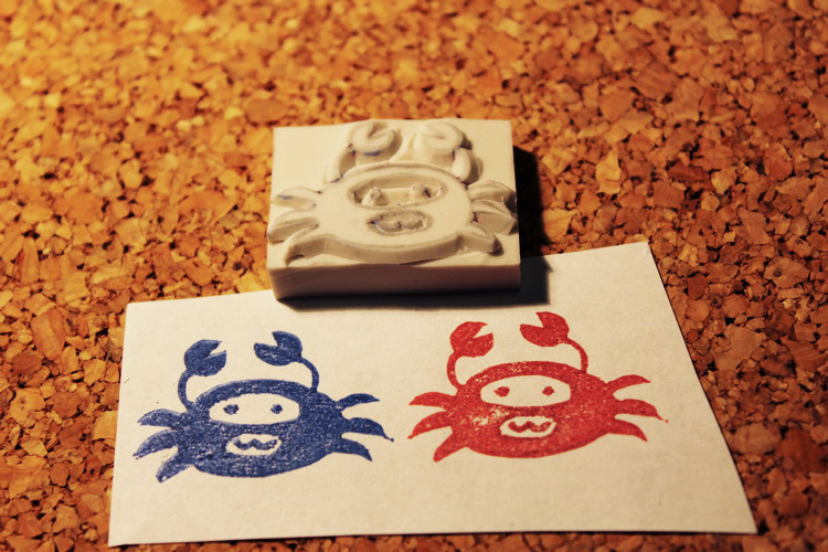 Spy Crab Rubber Stamp