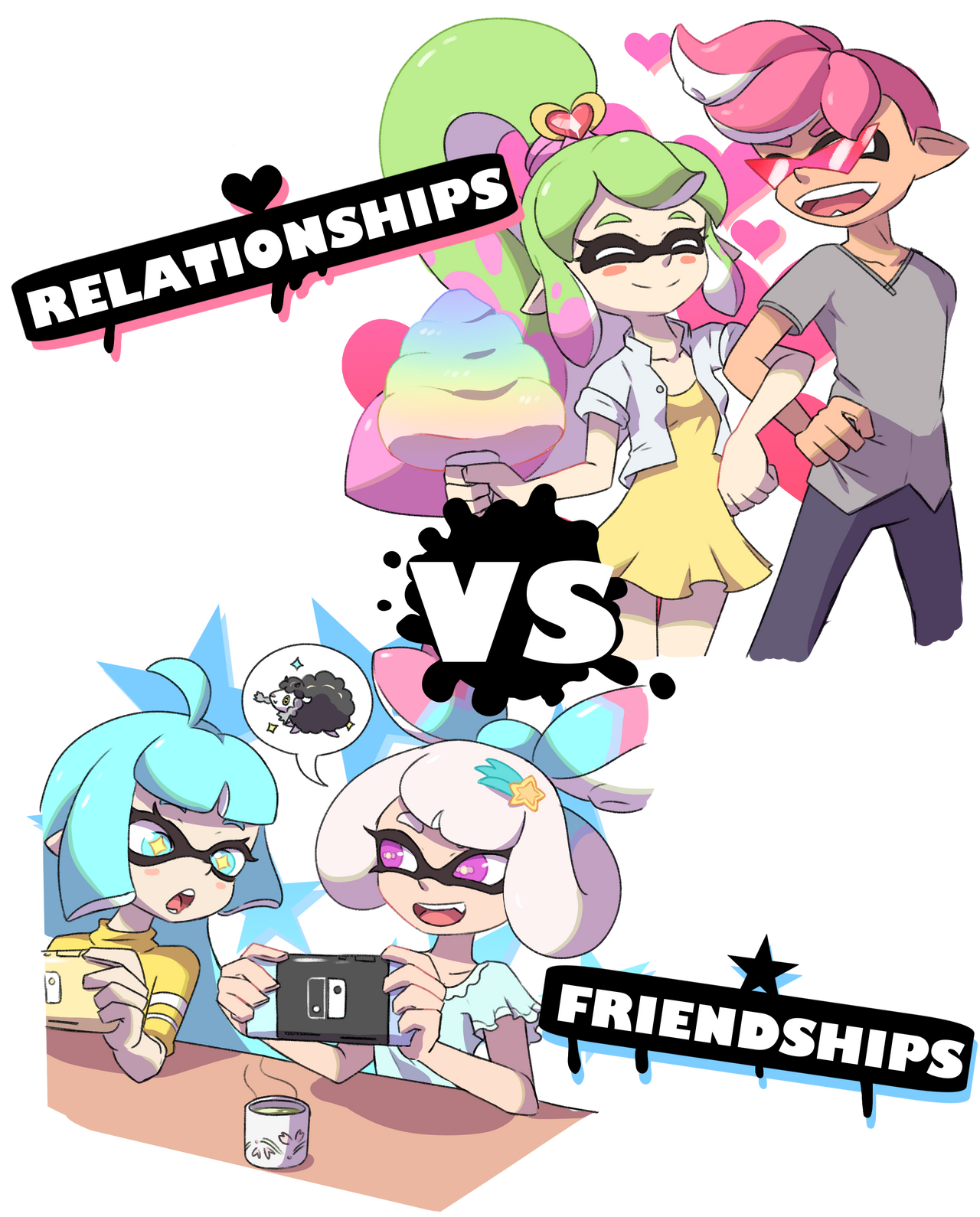 Relationships VS Friendships - Splatoon Fan Art by Austinfern0 on ...