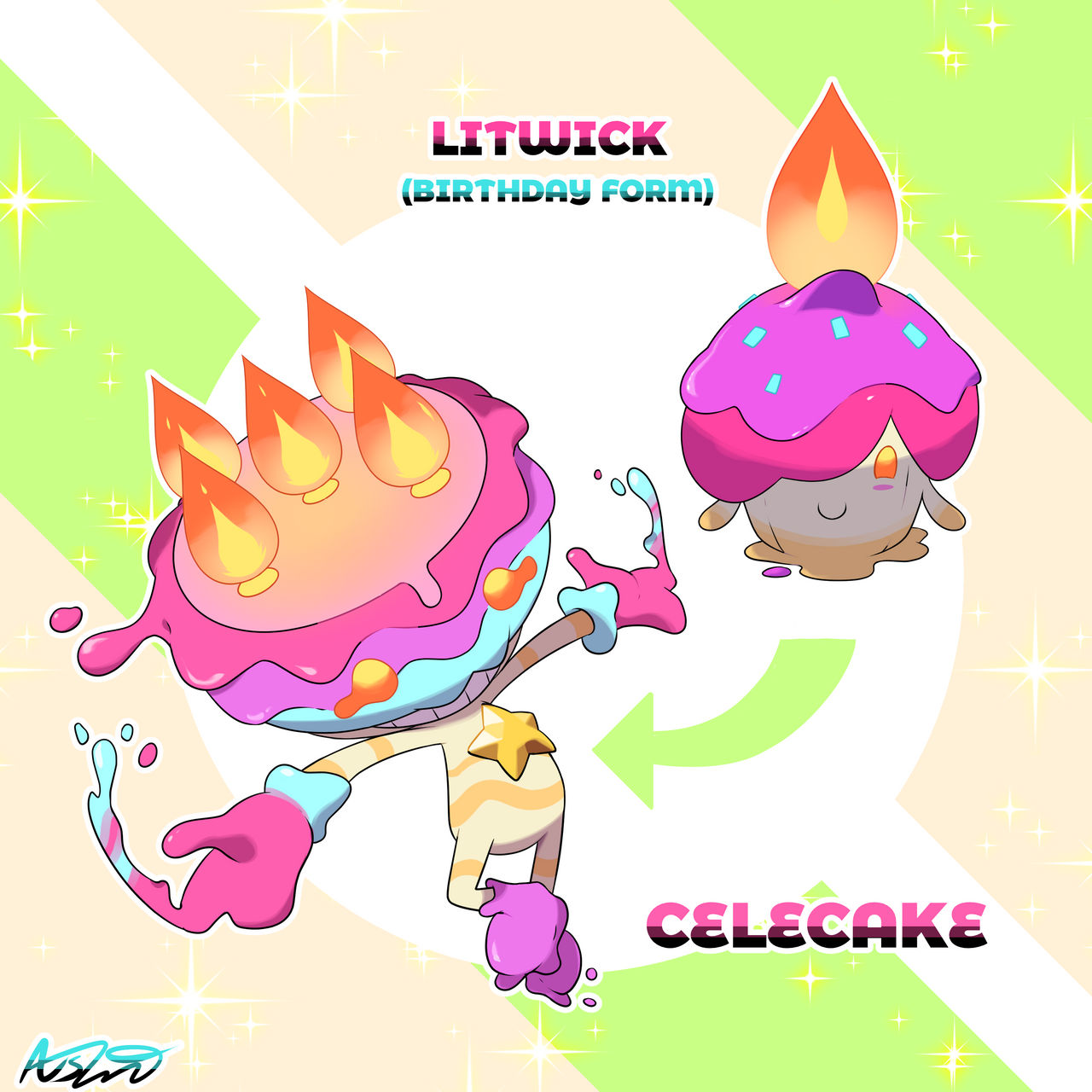 Litwick Variants Litwick (Birthday Form) + Celecake by Austinfern0 on DeviantArt