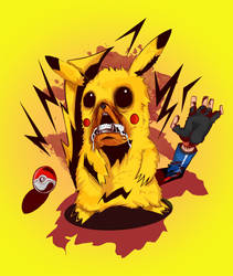 Pikachu Angrily by MAKOMEGA
