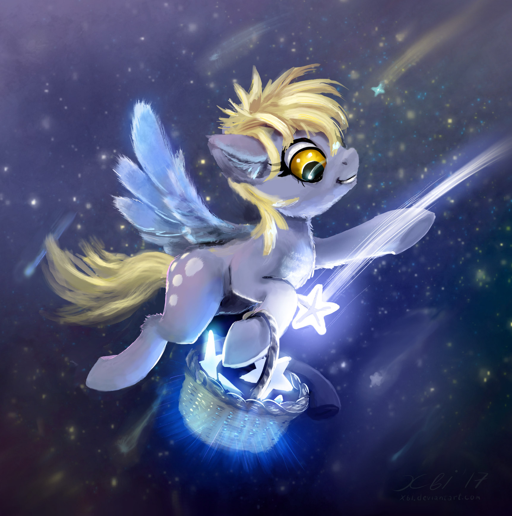 Derpy pony Collecting Stars