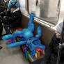 Rainbow Dash is sitting in the subway train photo