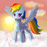 Fluffy Rainbow Dash with fluffy tongue