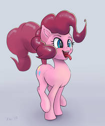 Excited Pinkie Pie with tongue out