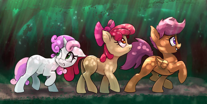 Everfree Forest Cmc Scootaloo Sweetie Belle Apple 