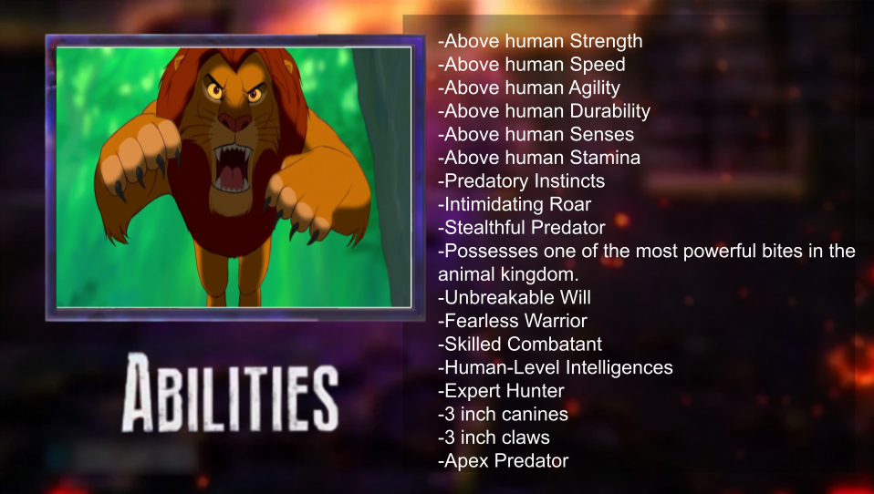Simba - DEATH BATTLE Abilities Bio by Dandyclaw4 on DeviantArt