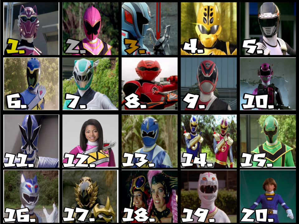 Single Character Power Ranger Top 20 Power Rangers Characters by Dandyclaw4 on DeviantArt