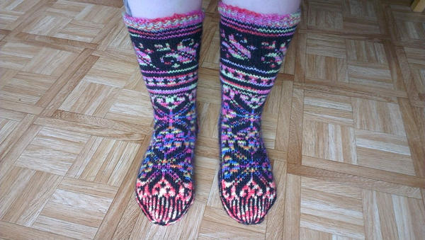 Colorful fair-isle Lilli socks