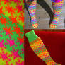 Neon fair-isle stockings