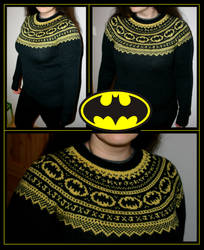 Batman fair-isle sweater by KnitLizzy