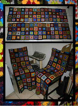 Dual Granny Square Chair Blanket - COMMISSION