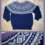 Childs blue Marius fair-isle sweater
