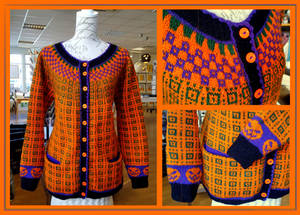 Halloween fair-isle cardigan by KnitLizzy