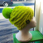 Cabled neon hat by KnitLizzy