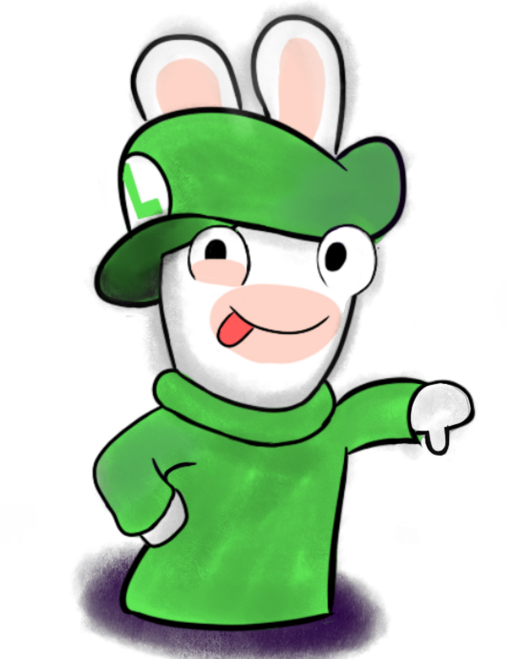 Mario Rabbids Luigi Rabbit Rabbid Luigi (Mario and Luigi RPG Style) by BoredRabbit on DeviantArt
