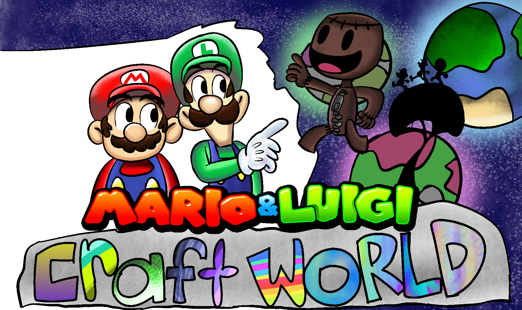 Mario + Luigi: Craft World by BoredRabbit on DeviantArt