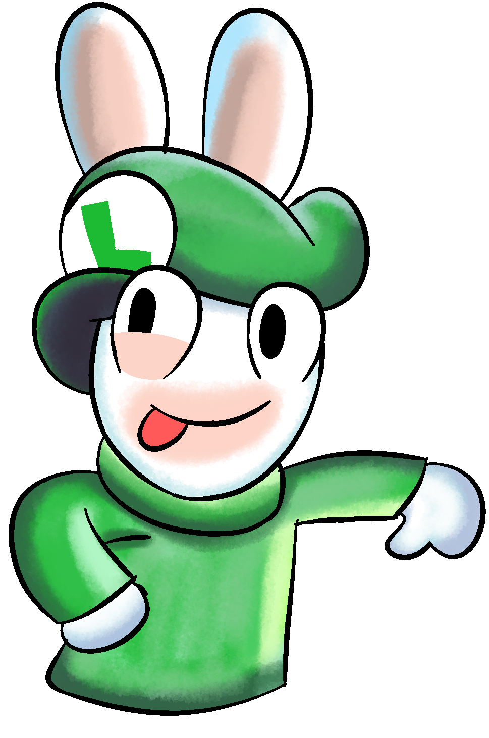 Mario Rabbids Luigi Rabbit Mario + Luigi RPG Style: Rabbid Luigi by BoredRabbit on DeviantArt