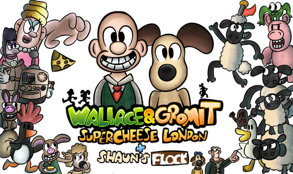 Wallace+Gromit: SuperCheese London + Shaun's Flock