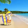 Enjoying at the beach!!